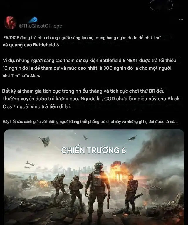 Để quảng cáo game, NPH được cho là đã Để quảng cáo game, NPH được cho là đã