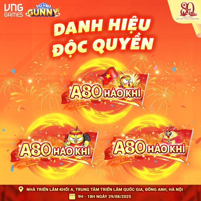 Dev và QNT Refund Gaming hội ngộ Vũ Trụ Gunny tại Triển lãm A80: Hé lộ trải nghiệm đặc biệt chờ đón khán giả- Ảnh 4. Dev và QNT Refund Gaming hội ngộ Vũ Trụ Gunny tại Triển lãm A80: Hé lộ trải nghiệm đặc biệt chờ đón khán giả- Ảnh 4.