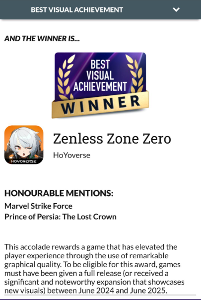 Một game của miHoYo chiến thắng giải thưởng Một game của miHoYo chiến thắng giải thưởng