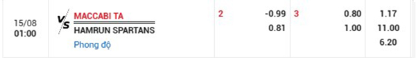 TL Maccabi TA vs Hamrun Spartans