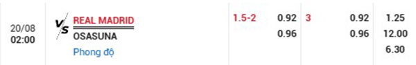 TL Real Madrid vs Osasuna