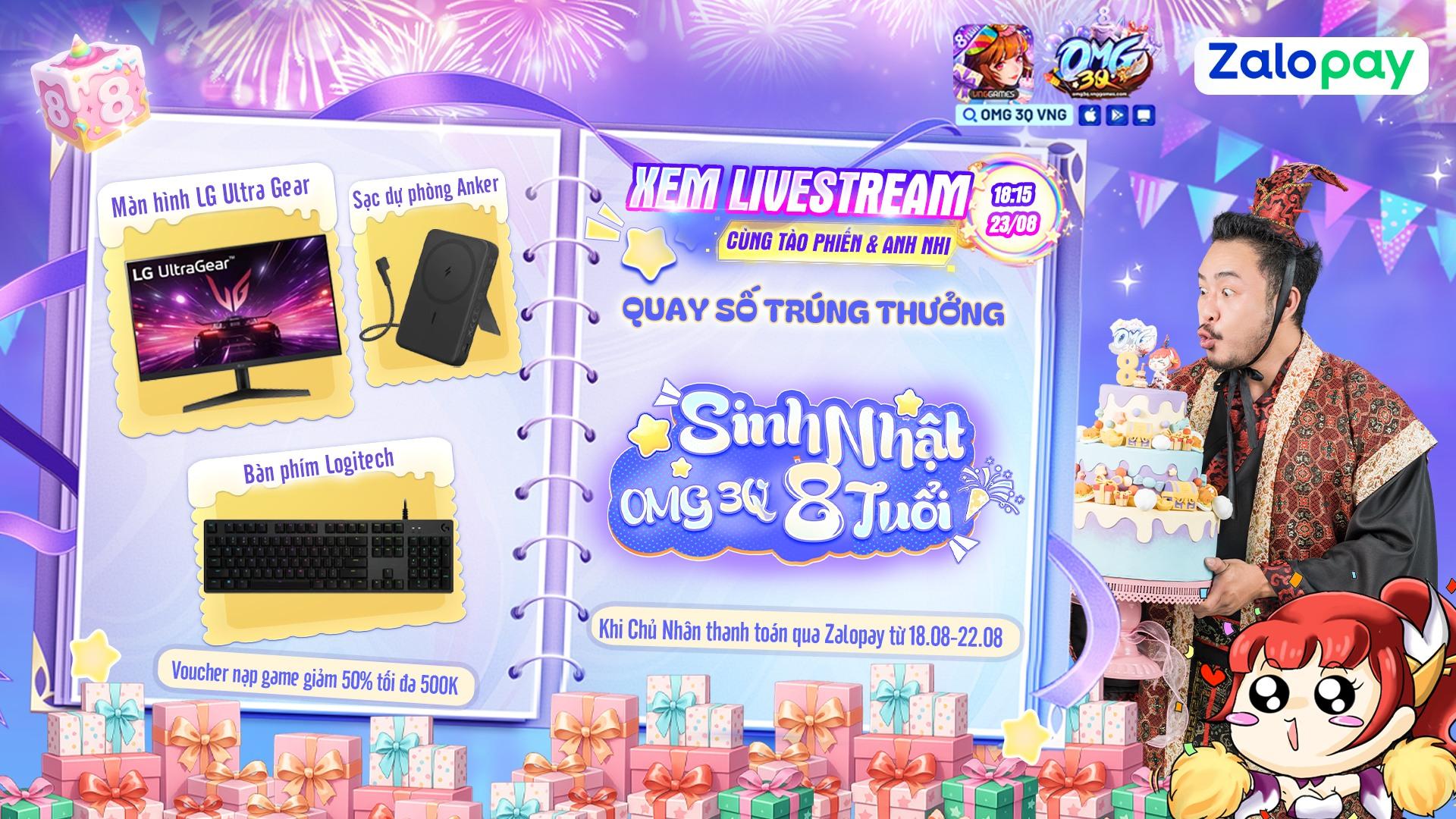OMG 3Q kỷ niệm sinh nhật 8 năm: Huyền Thoại Game Đấu Tướng - Vô vàn sự kiện và quà tặng Khủng- Ảnh 5.