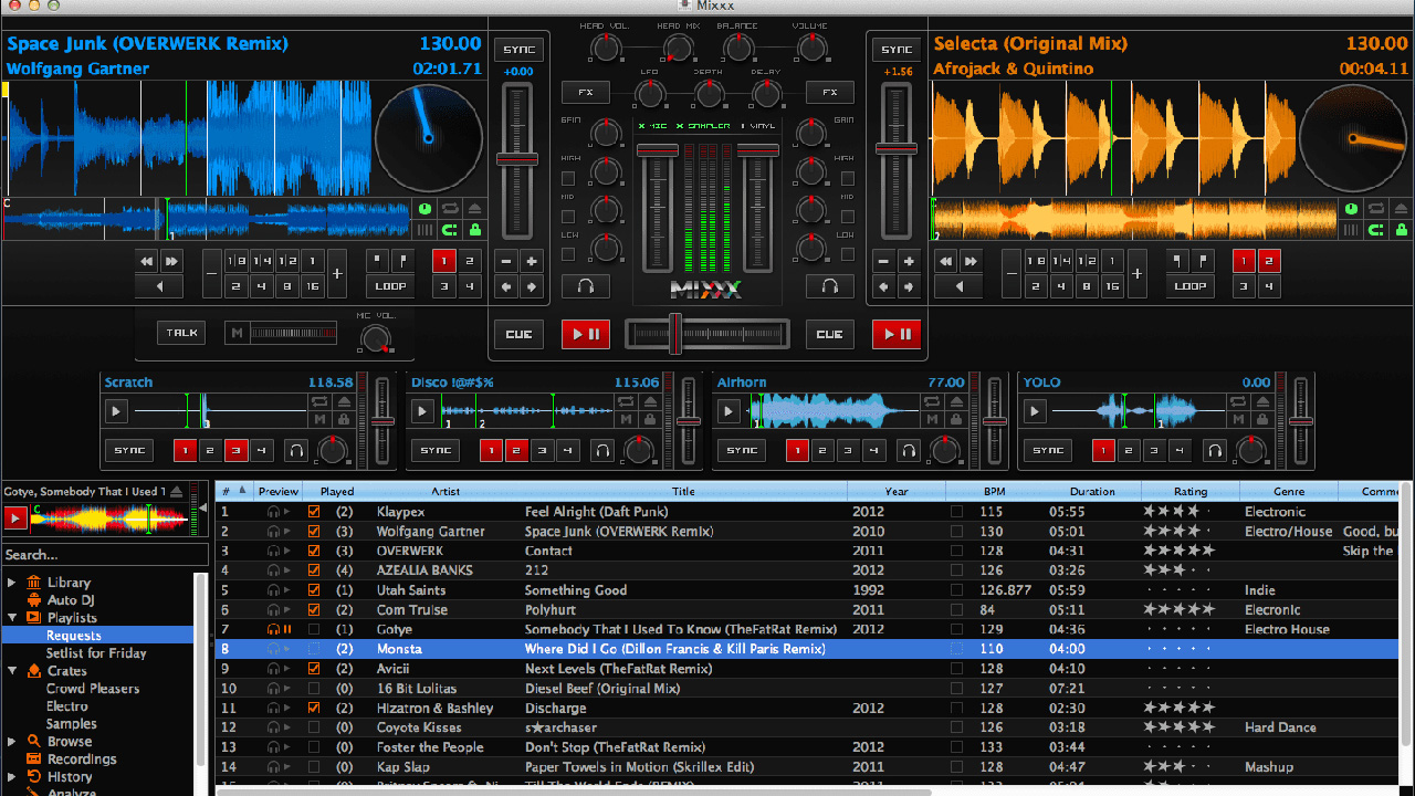 Phần mềm DJ Mixxx